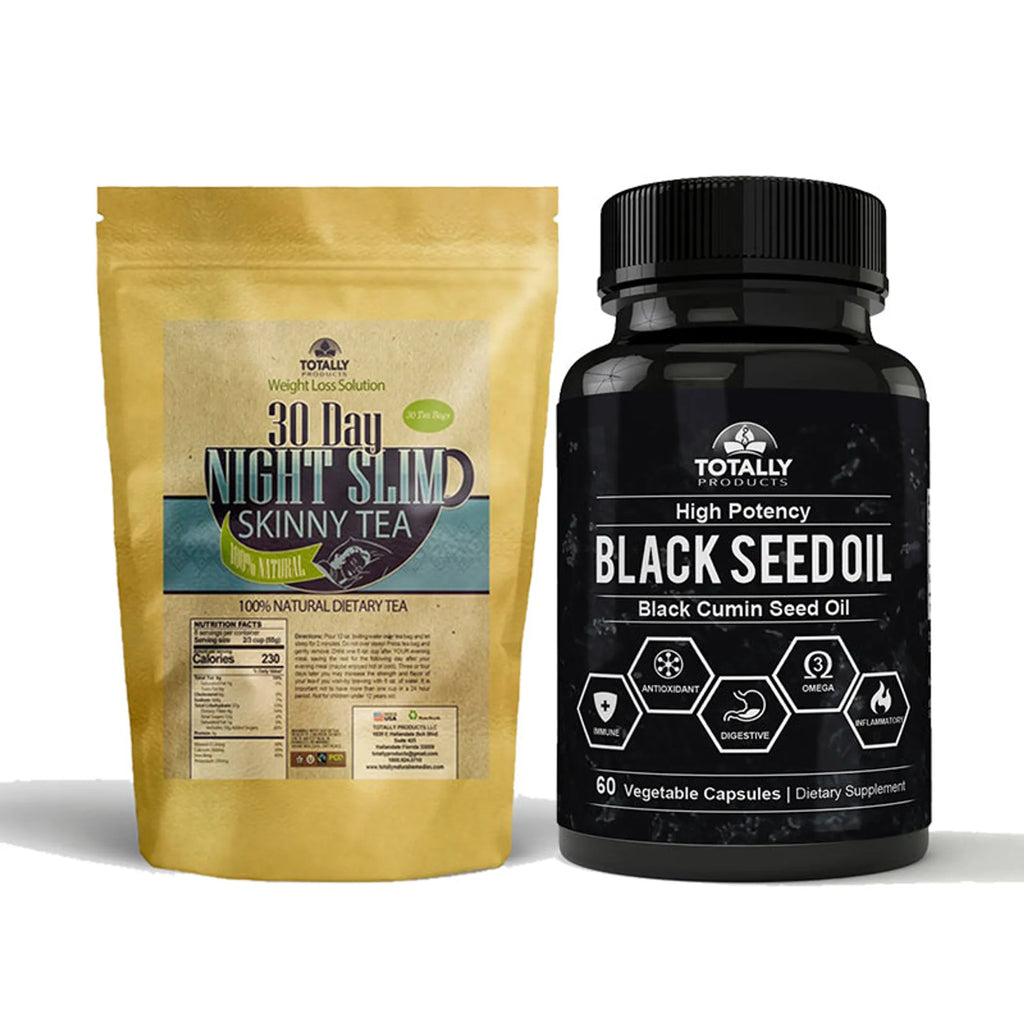 Night Slim Skinny Tea and Black Seed Oil Combo Pack