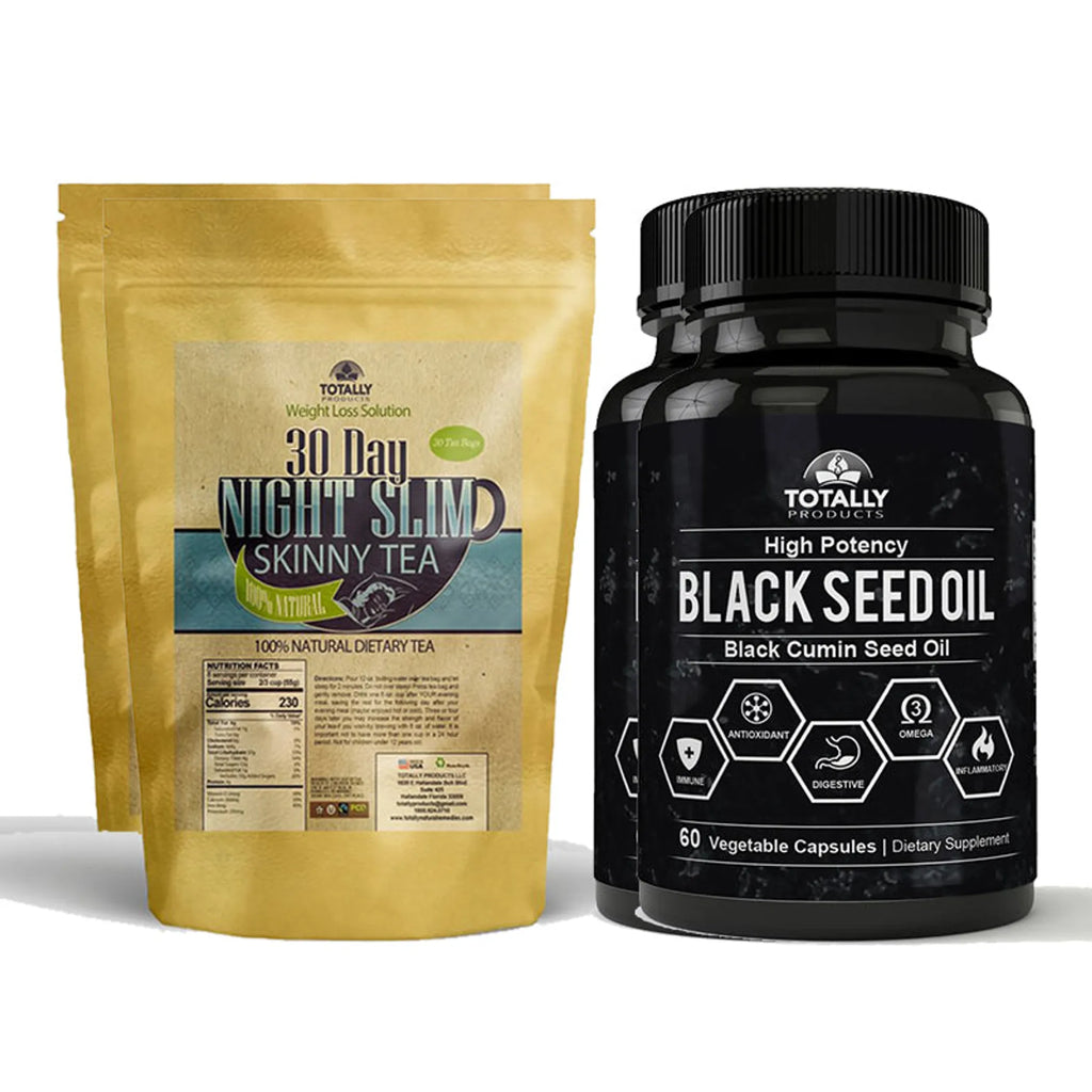 Night Slim Skinny Tea and Black Seed Oil Combo Pack