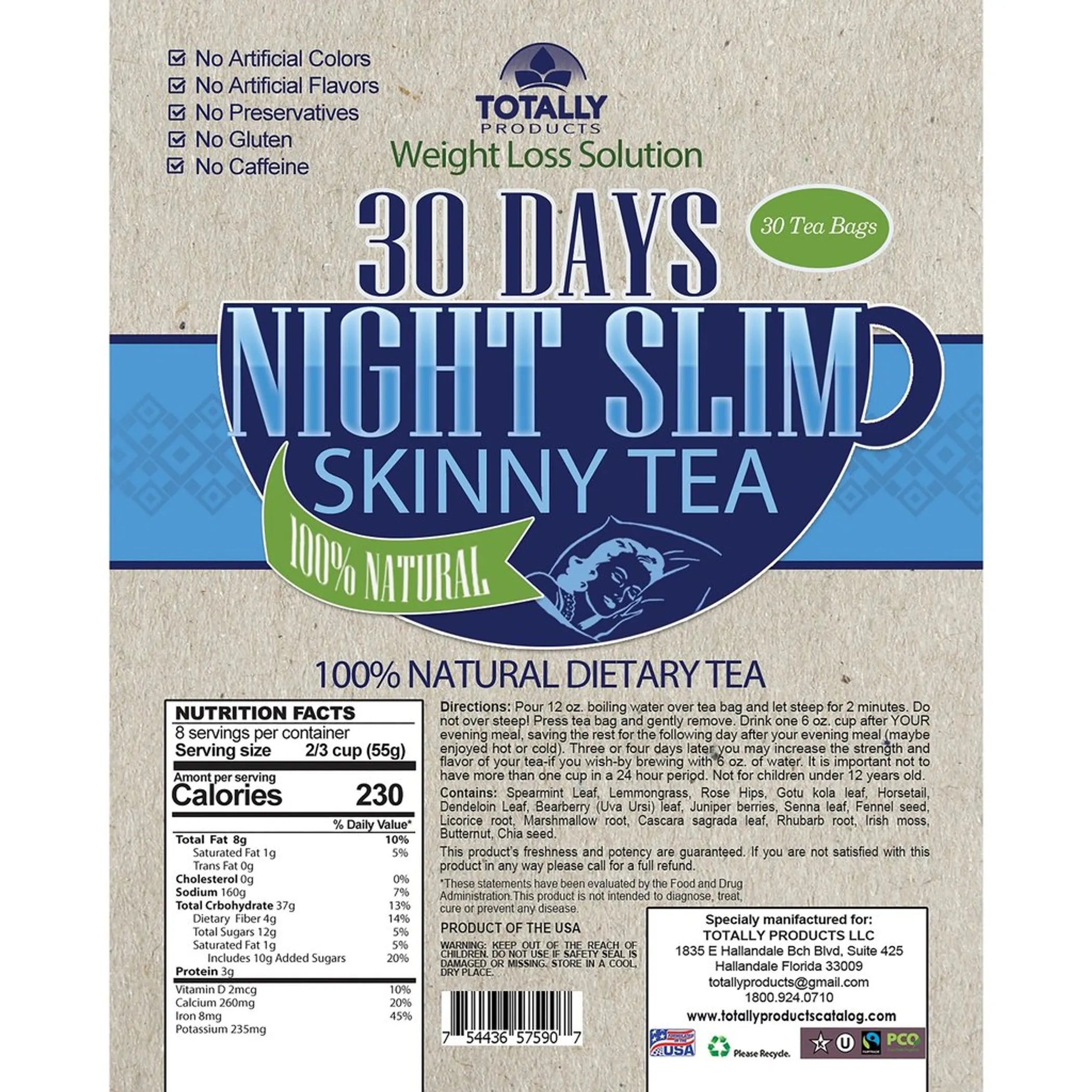 Night Slim Skinny Tea and Black Seed Oil Combo Pack