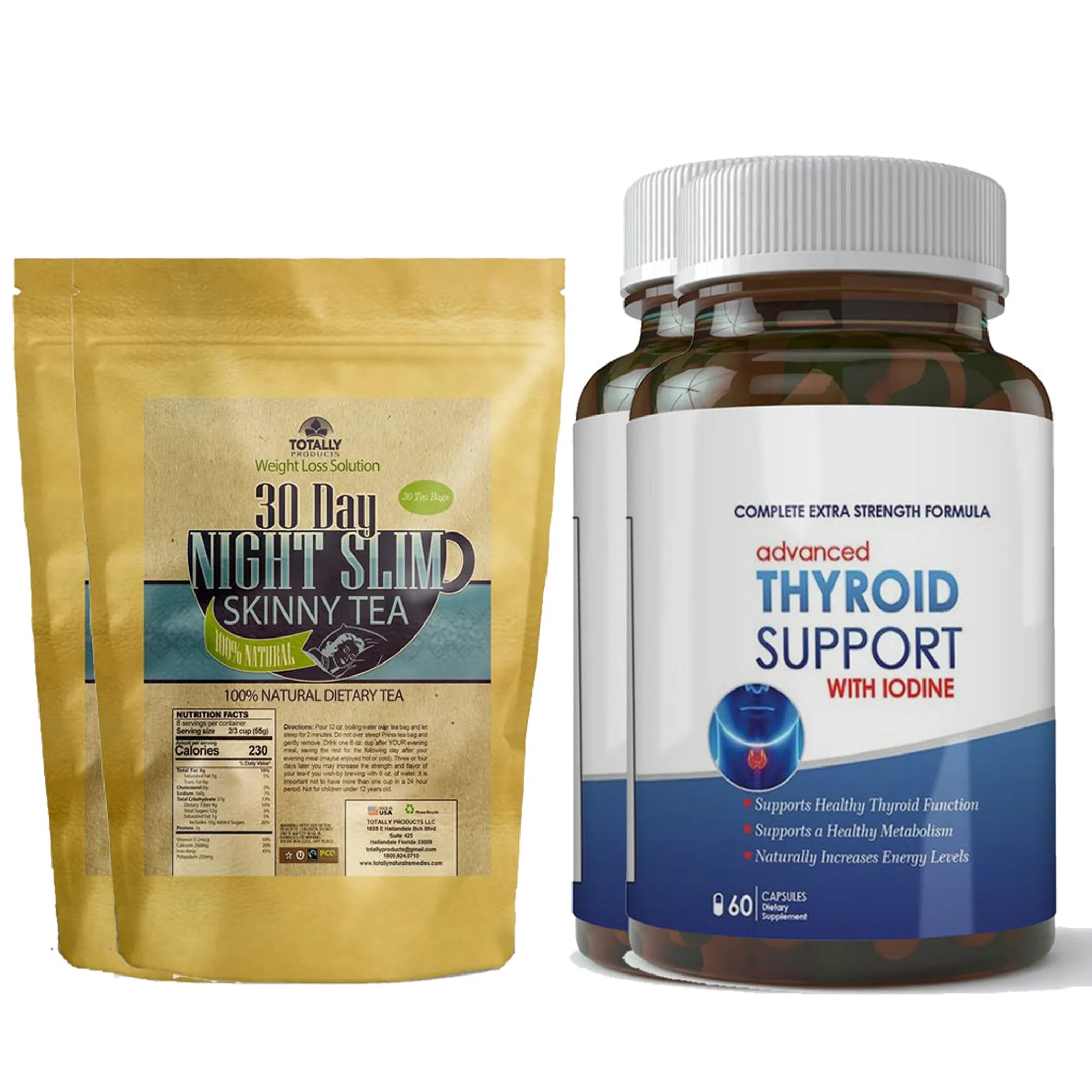 Night Slim Skinny Tea and Thyroid Support Combo Pack