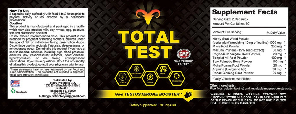 Total Test Testosterone Booster and Rock Hard Combo Pack