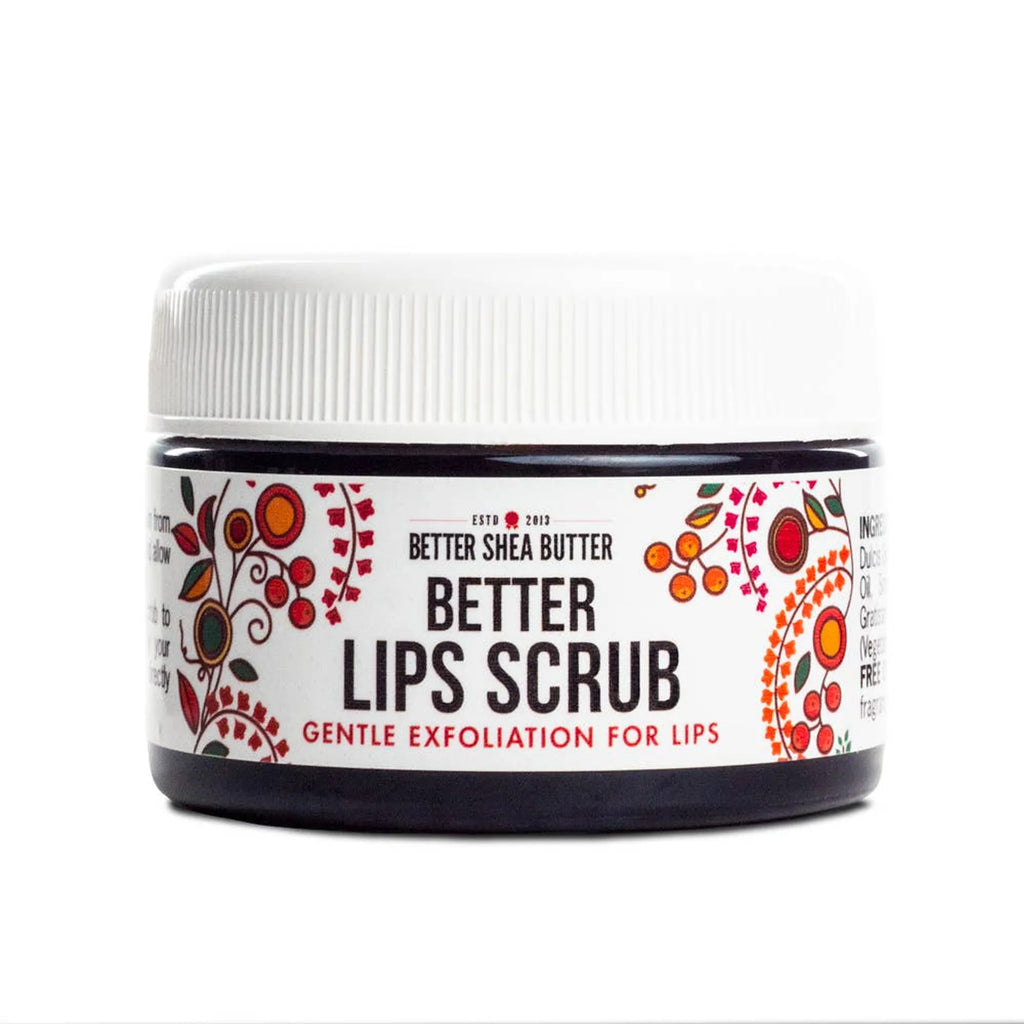 Lip Scrub Exfoliator & Moisturizer, Gentle Sugar Scrub