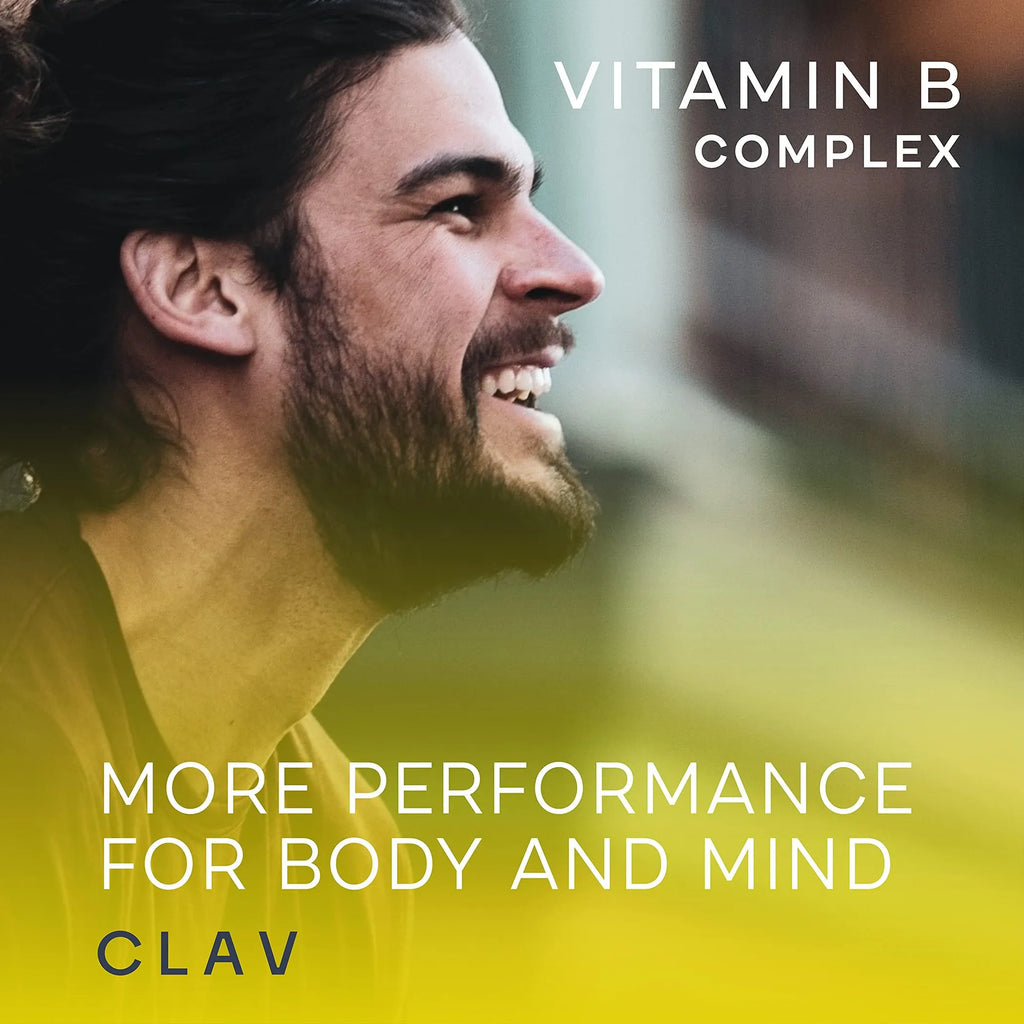 Vitamin B Complex 120 Capsules All 8 B Vitamins with Co Factors Myo Inositol & Choline Supports Energy Metabolism Vegan Made in Germany