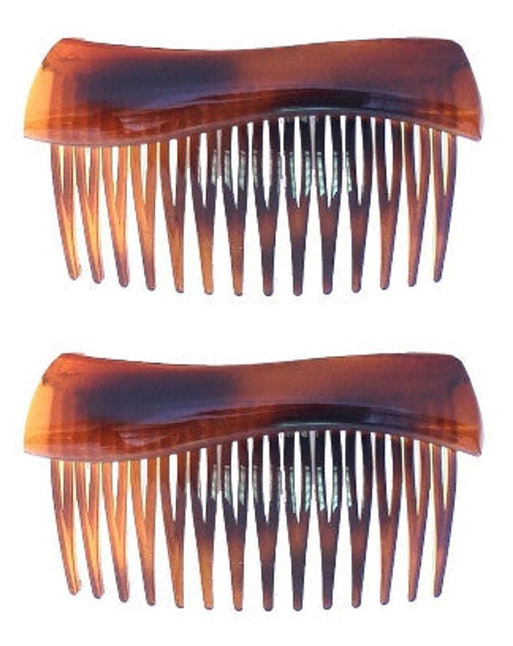 Wave Top Tortoise Shell Side Hair Comb (pair)