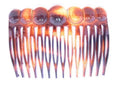 French Tortoise Shell Side Hair Combs w/ Decorative Balls